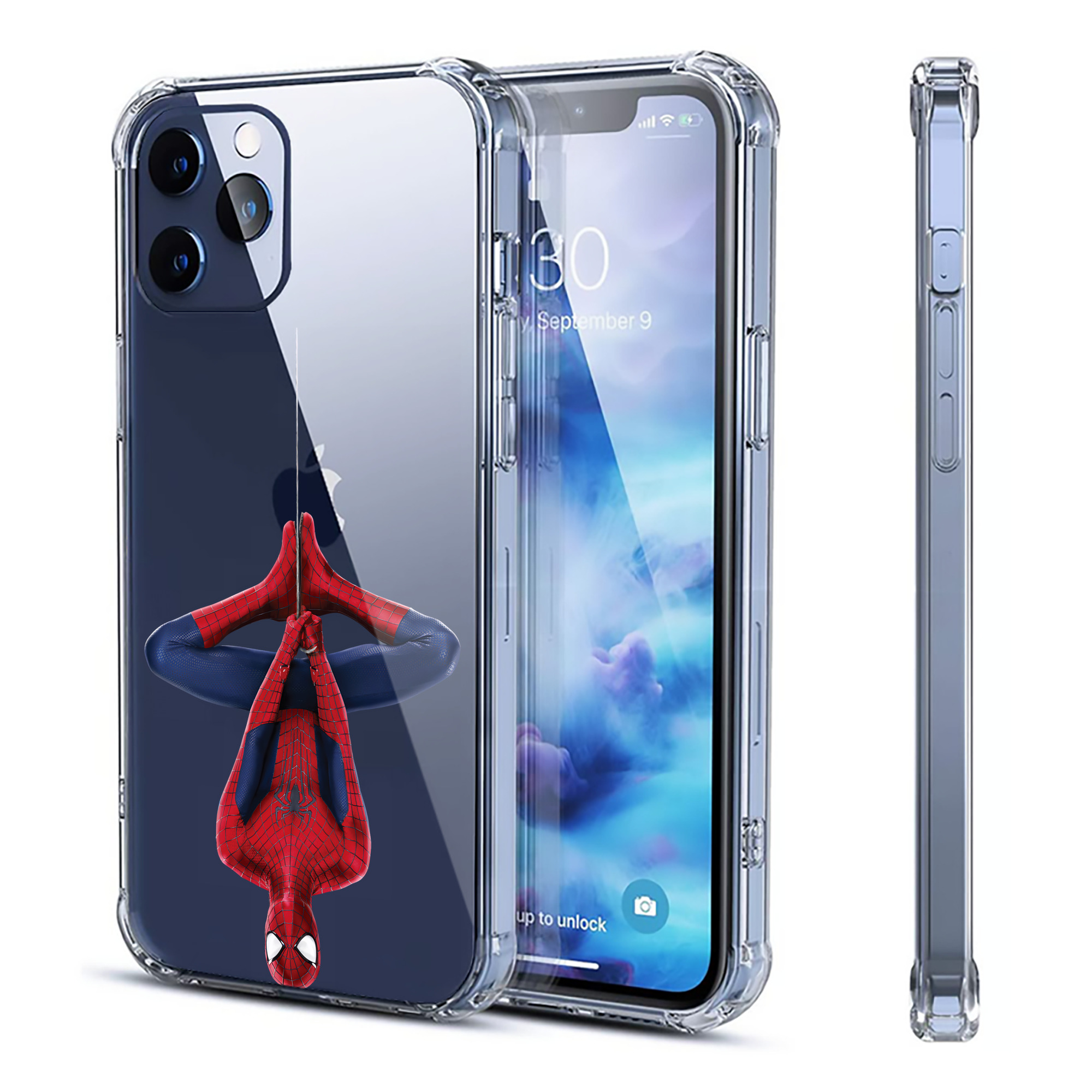 （画像用） Spider Man スパイダーマン 【iPhone 12シリーズ対応】透明スマホケース（クリアソフトケース）